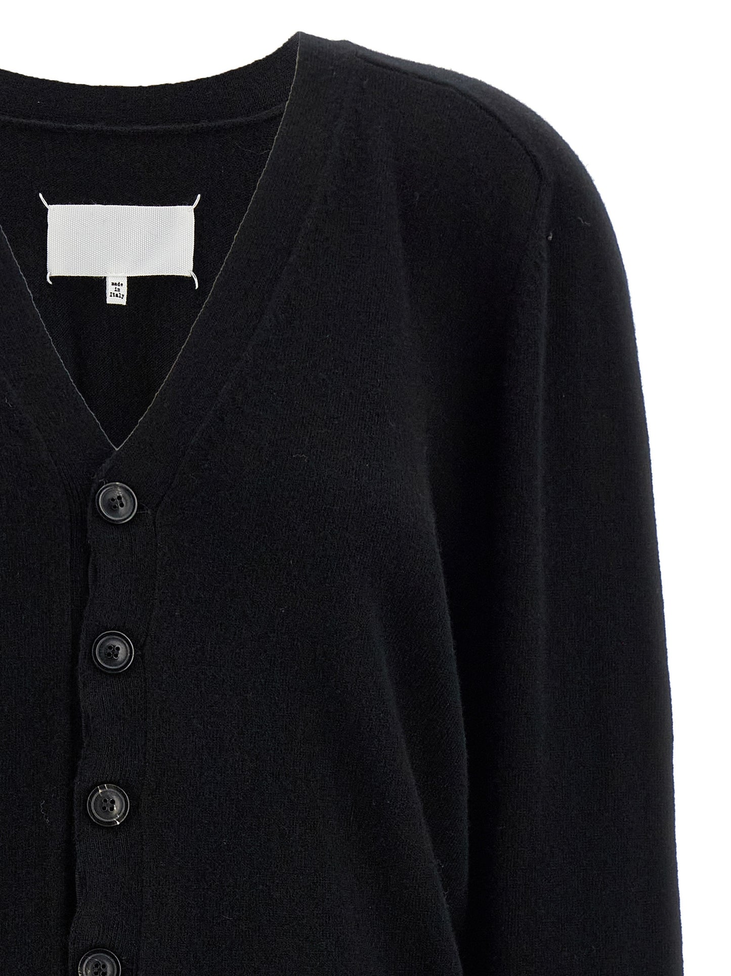 Maison Margiela Black Wool Cardigan