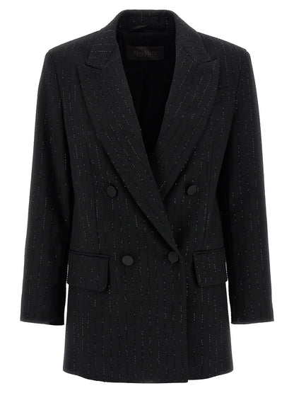 Max Mara Black Virgin Wool Blazer