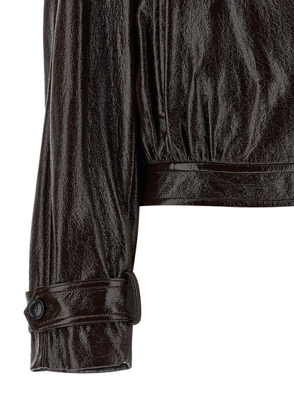 Sportmax Brown Cotton Coat