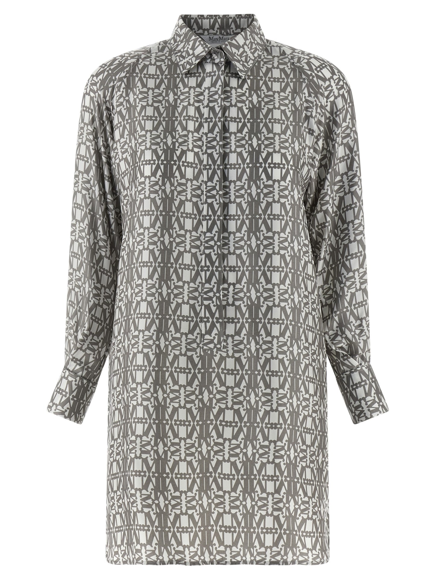 Max Mara Gray Silk Short Dress