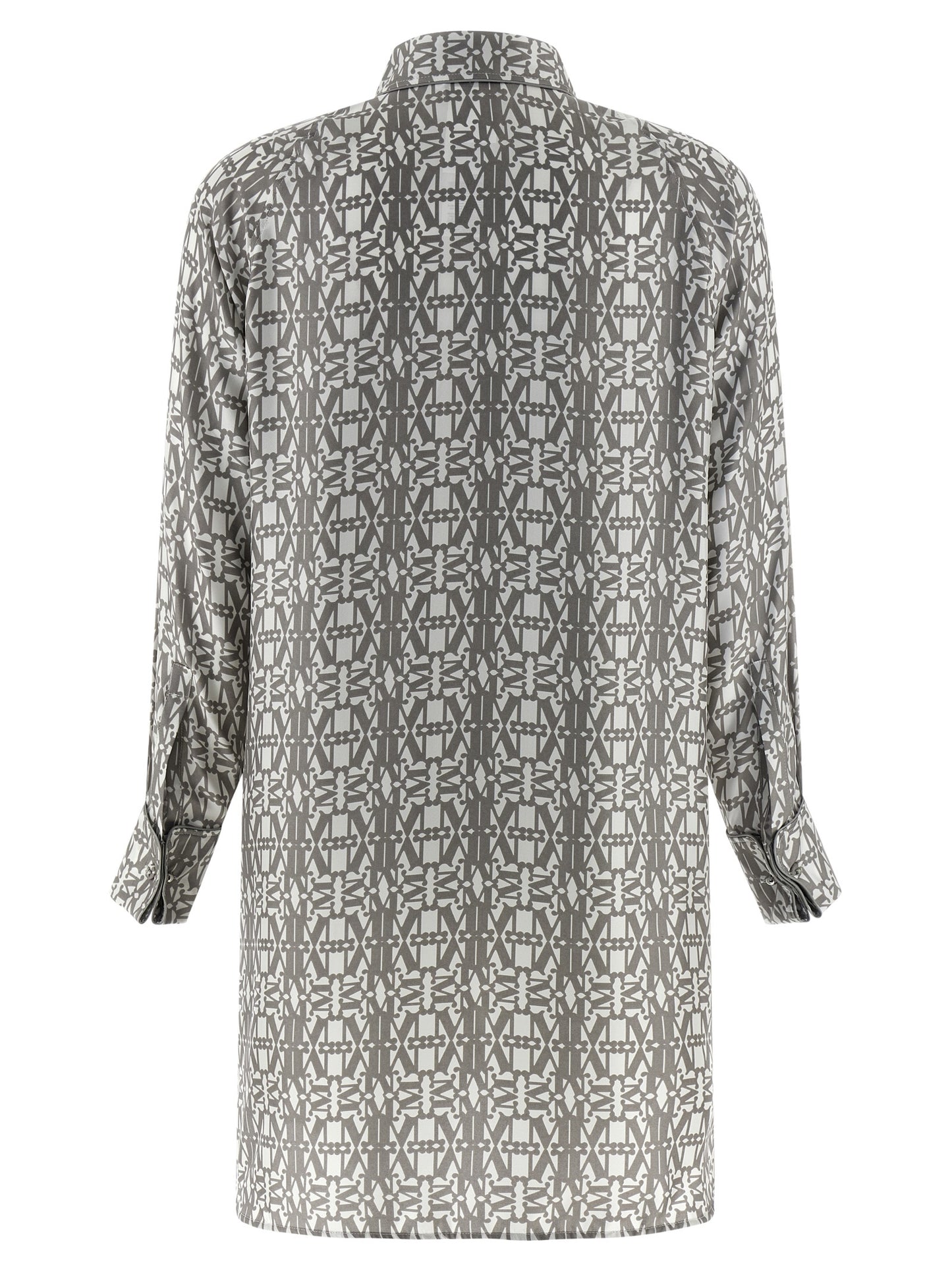 Max Mara Gray Silk Short Dress