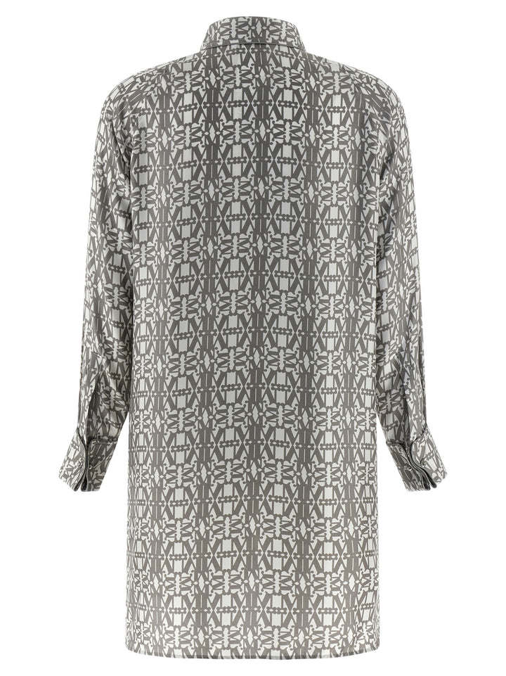 Max Mara Gray Silk Short Dress