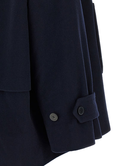 Alberto Biani Blue Virgin Wool Coat