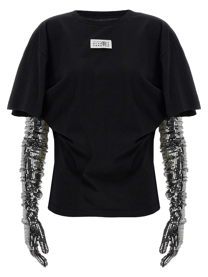 MM6 Maison Margiela Black Cotton T-Shirt