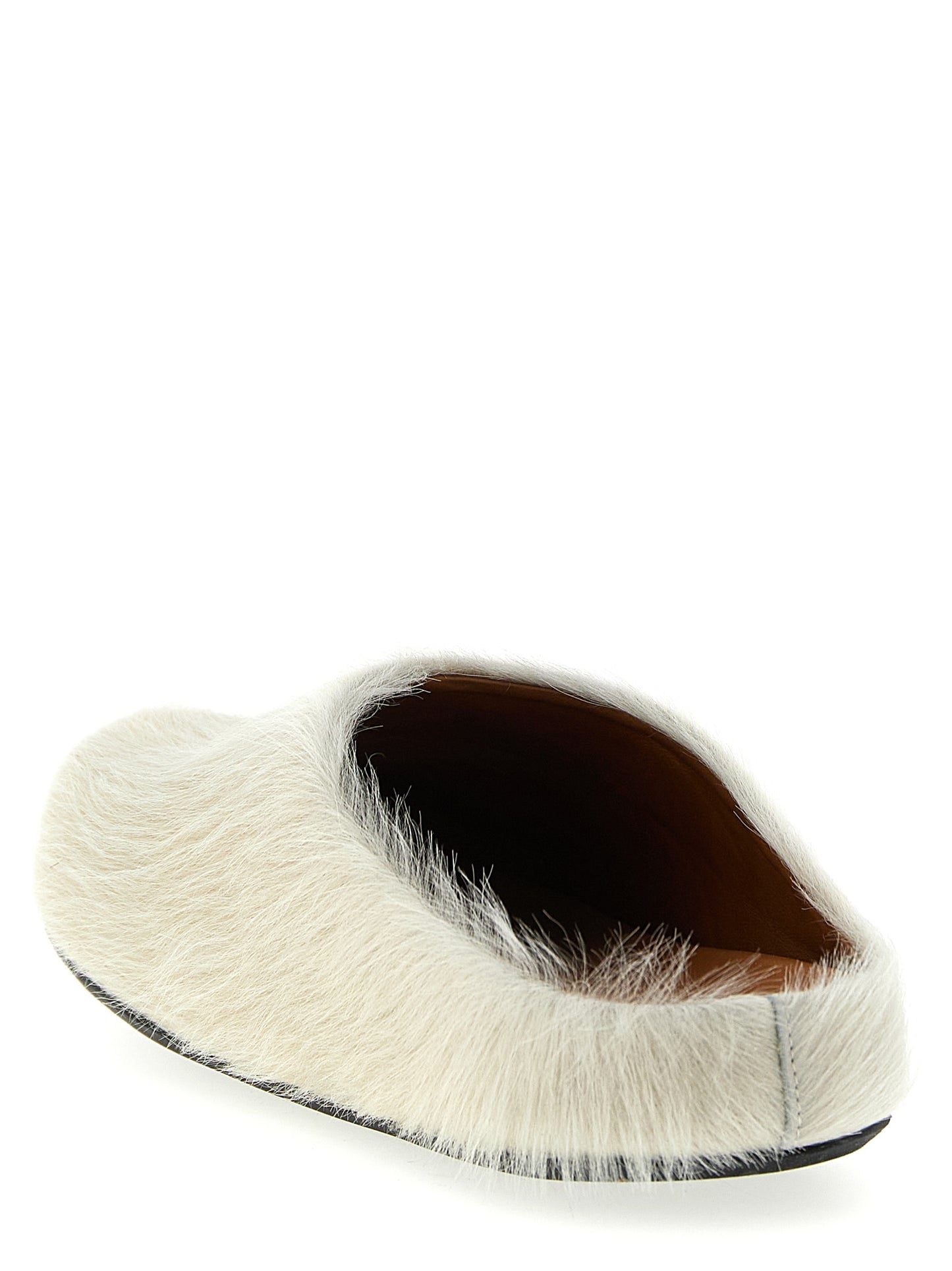 Marni White Calfskin Mules