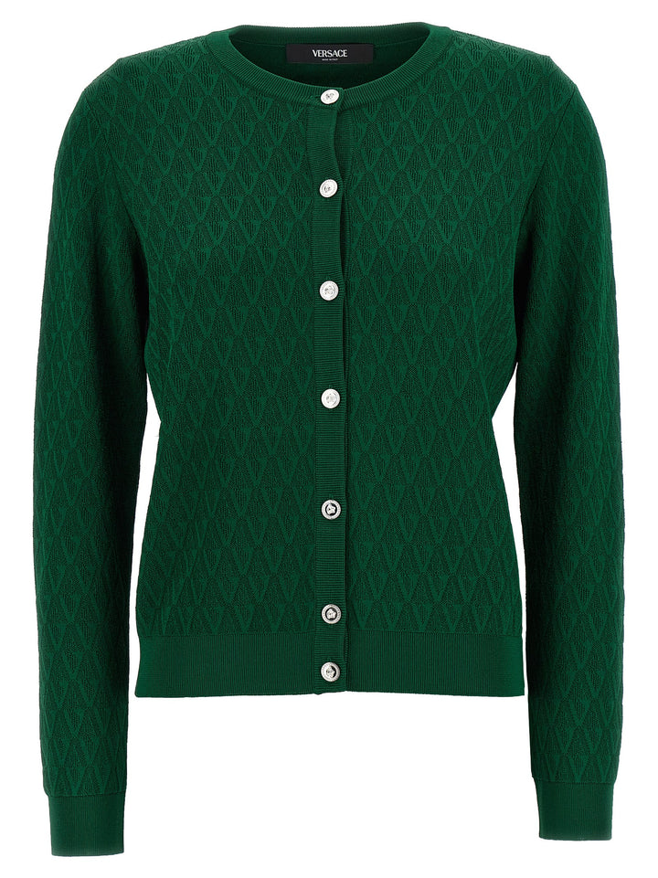 Versace Bicolor Viscose Cardigan