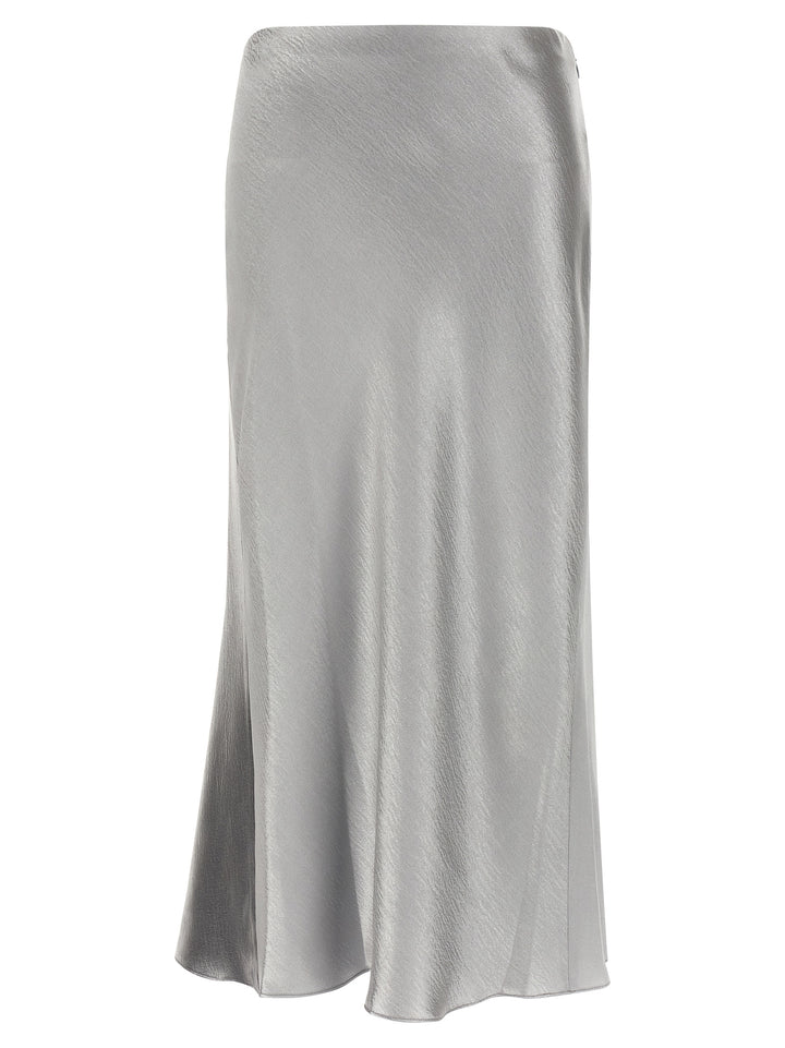Tory Burch Gray Polyester Midi Skirt