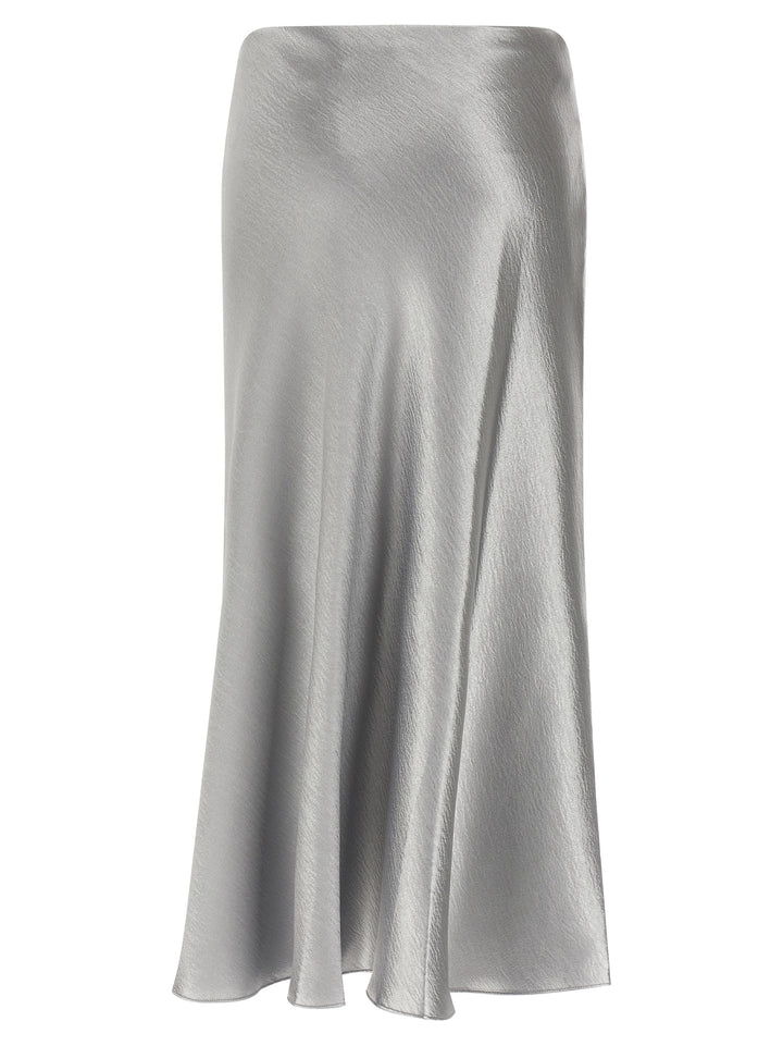 Tory Burch Gray Polyester Midi Skirt