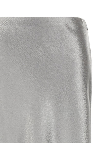 Tory Burch Gray Polyester Midi Skirt