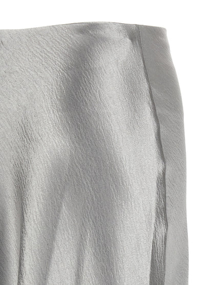Tory Burch Gray Polyester Midi Skirt
