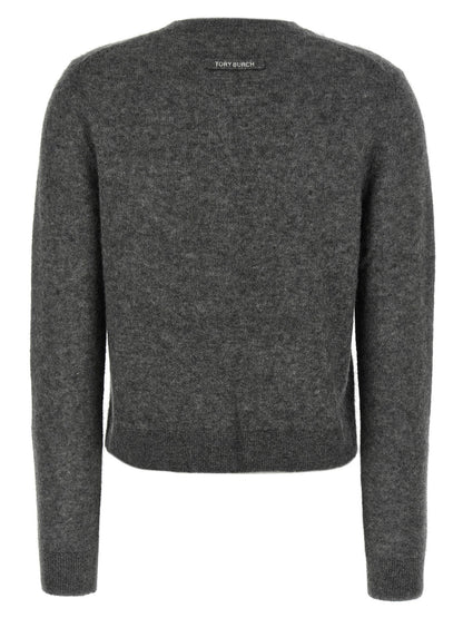 Tory Burch Gray Cashmere Cardigan