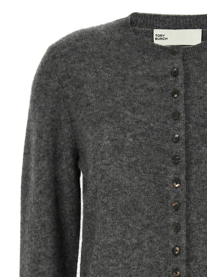 Tory Burch Gray Cashmere Cardigan