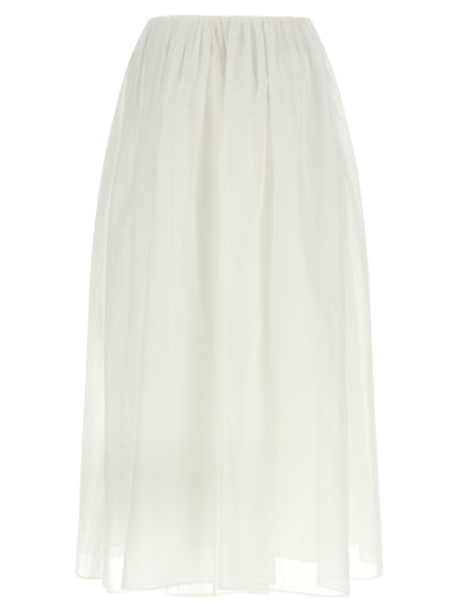 Brunello Cucinelli White Cotton Mini Skirt
