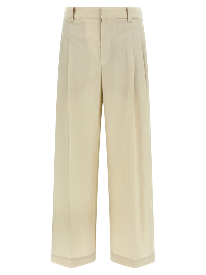 Brunello Cucinelli White Cotton Dress Pants