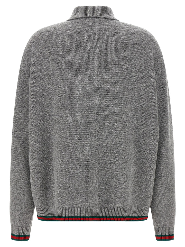 Gucci Gray Wool Cardigan
