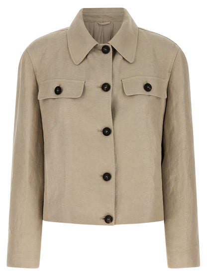 Brunello Cucinelli Beige Linen Blazer