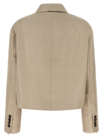Brunello Cucinelli Beige Linen Blazer