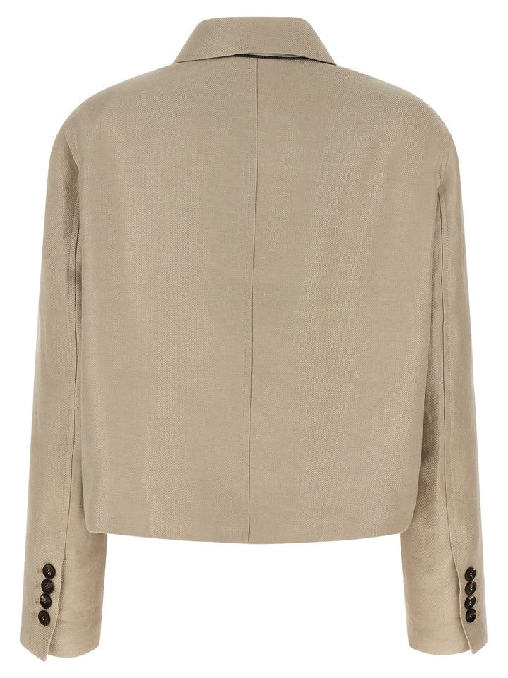 Brunello Cucinelli Beige Linen Blazer