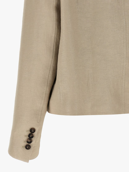 Brunello Cucinelli Beige Linen Blazer