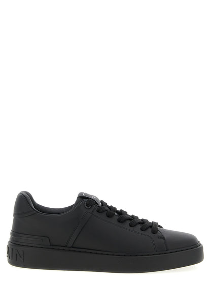 Balmain Black Calfskin Low Top Sneakers
