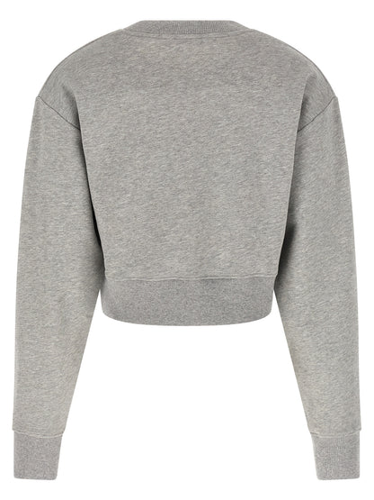 Balmain Gray Cotton Sweatshirt