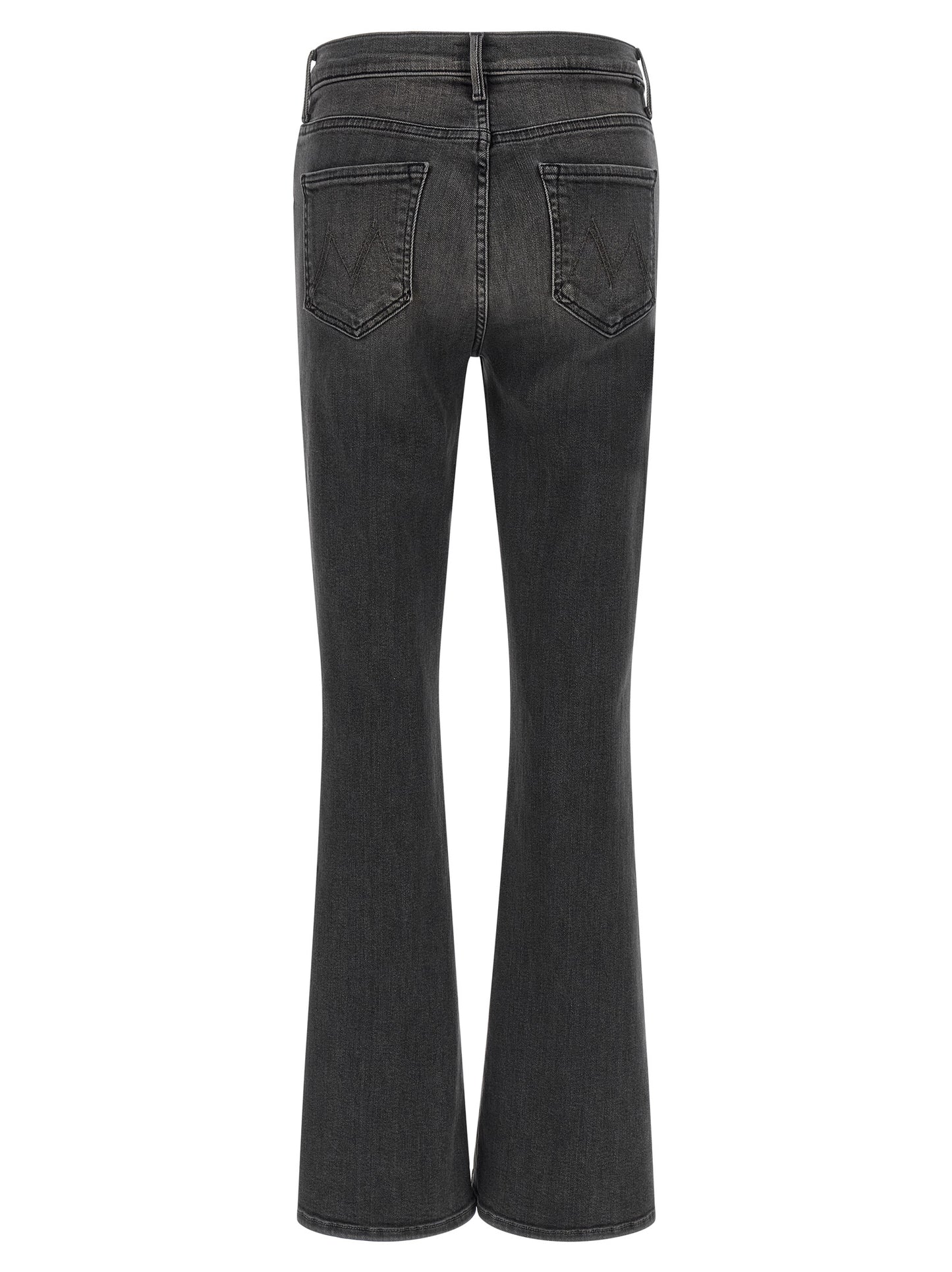 Mother Denim Gray Cotton Flared Jeans