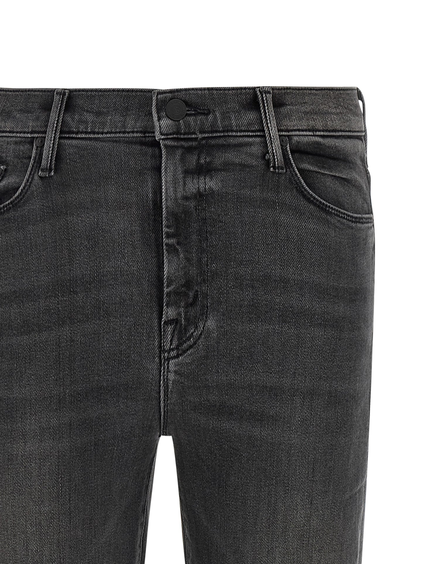 Mother Denim Gray Cotton Flared Jeans