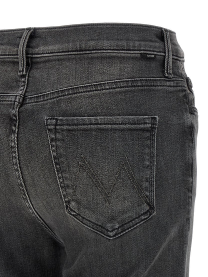 Mother Denim Gray Cotton Flared Jeans