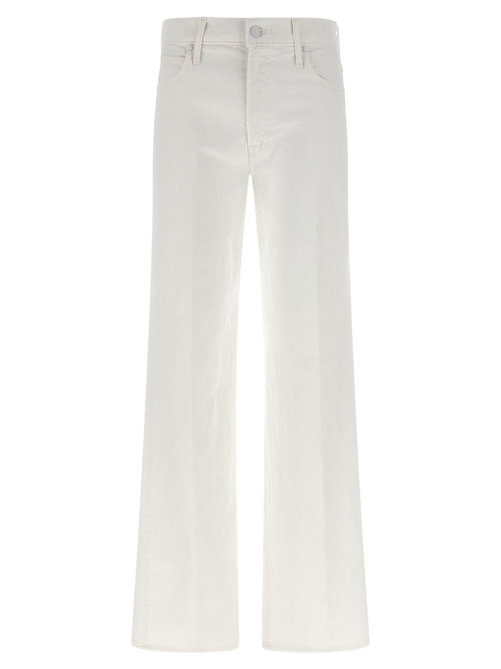 Mother Denim White Cotton Flared Jeans