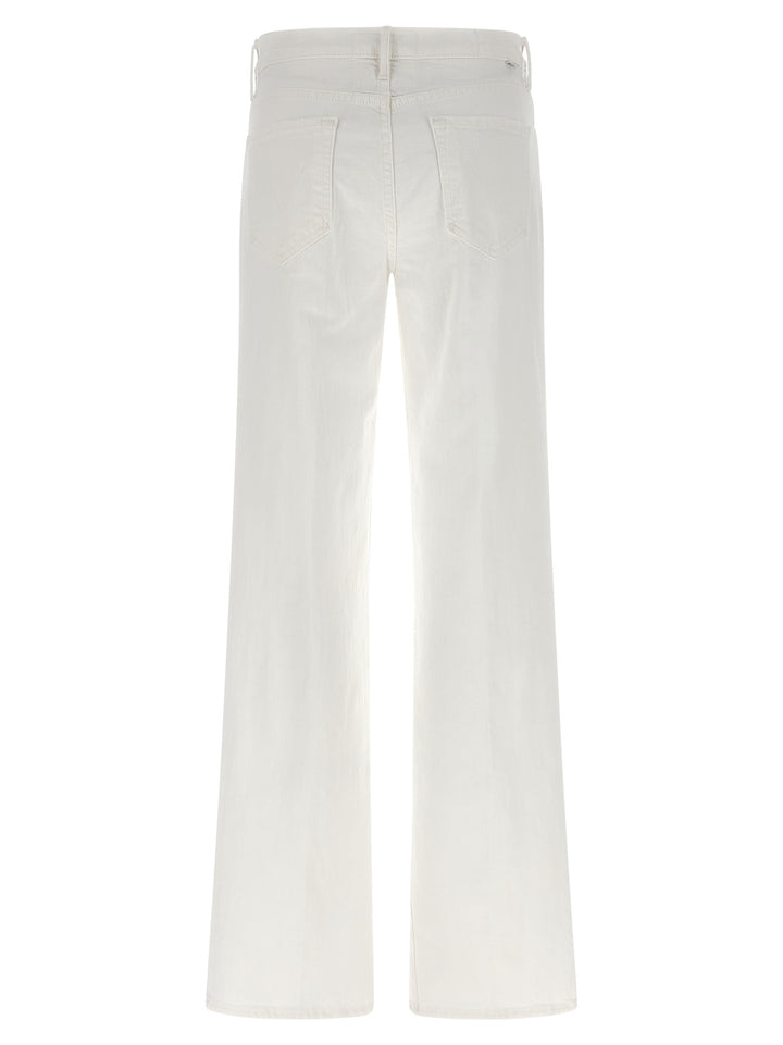 Mother Denim White Cotton Flared Jeans