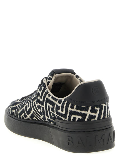 Balmain Black Cotton Sneakers