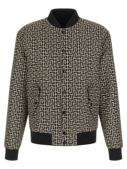 Balmain Black Polyamide Bomber