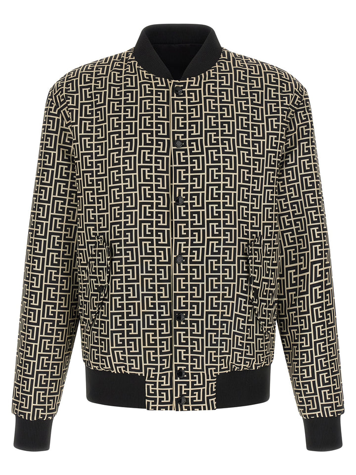 Balmain Black Polyamide Bomber
