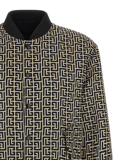 Balmain Black Polyamide Bomber