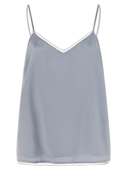 Fabiana Filippi Blue Viscose Tank Tops