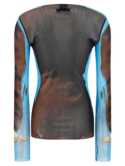 Jean Paul Gaultier Multicolor Polyamide Dress Shirt