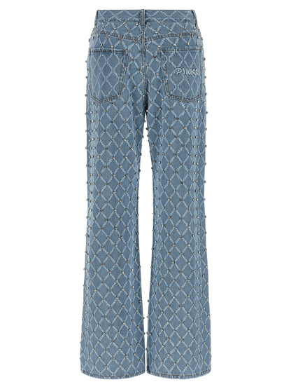 PINKO Blue Cotton Jeans Denim