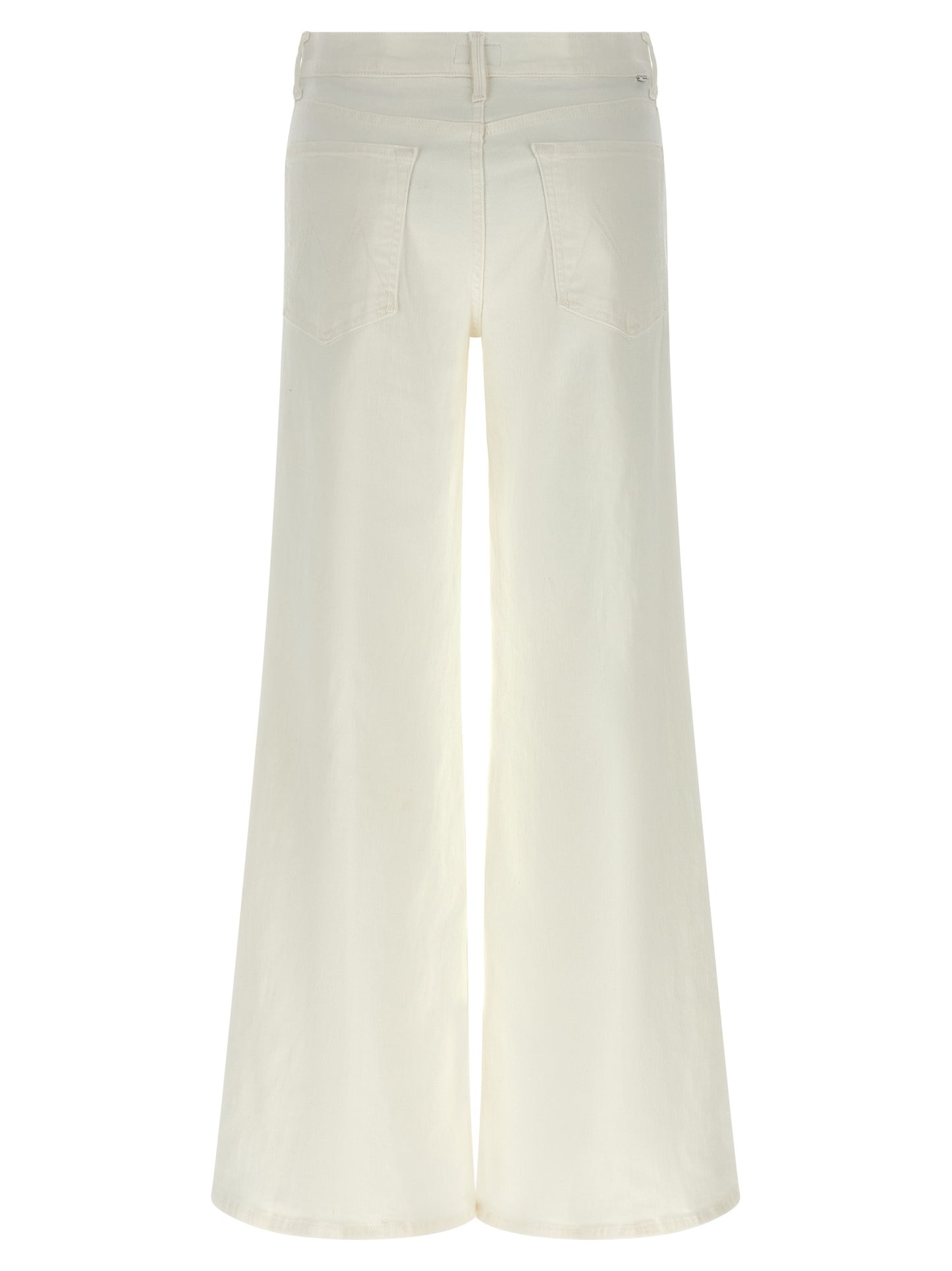 Mother Denim White Cotton Flared Jeans