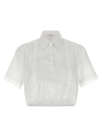 Ermanno Scervino White Cotton Blouse