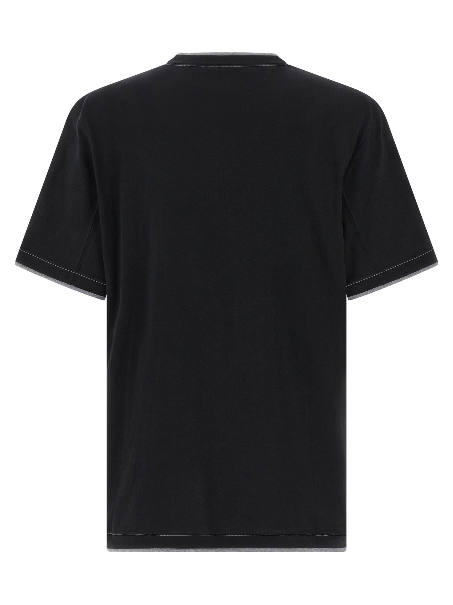 Brunello Cucinelli Black Cotton T-Shirt