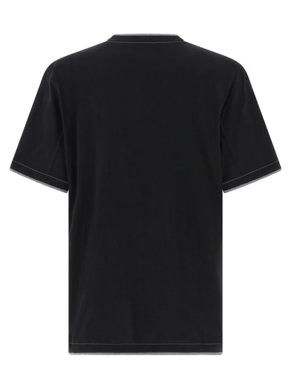 Brunello Cucinelli Black Cotton T-Shirt