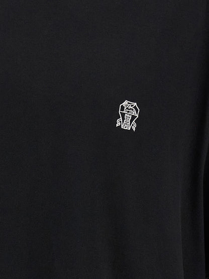 Brunello Cucinelli Black Cotton T-Shirt