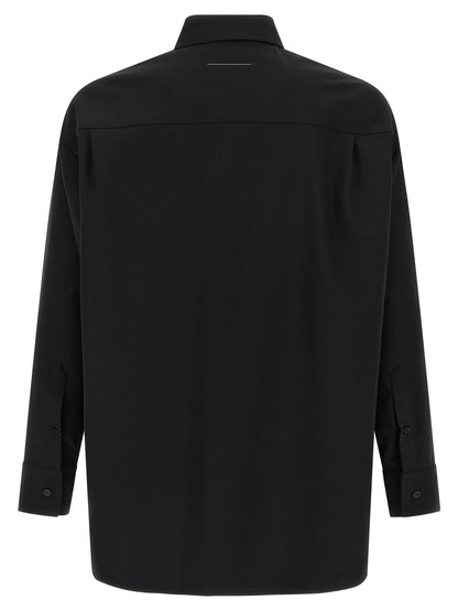 MM6 Maison Margiela Black Polyester Blouse