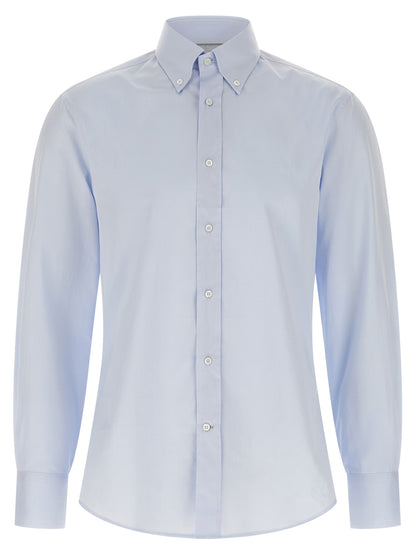 Brunello Cucinelli Blue Cotton Blouse