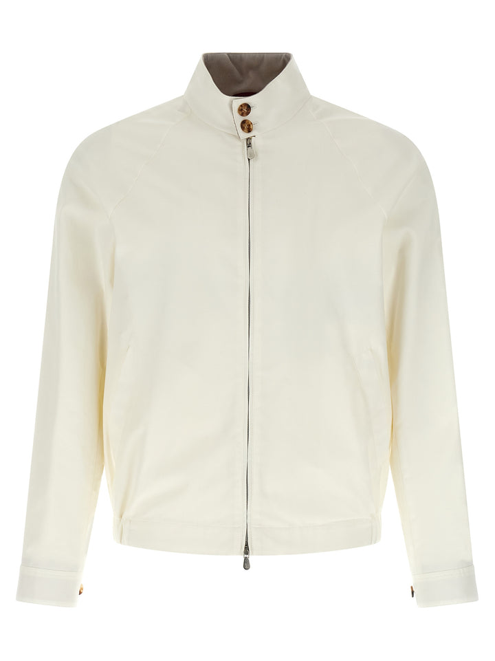 Brunello Cucinelli White Cotton Full-Length Jacket