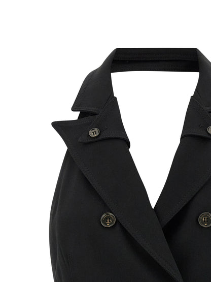 Elisabetta Franchi Black Viscose Short Dress