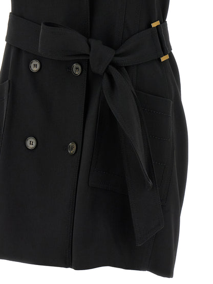 Elisabetta Franchi Black Viscose Short Dress