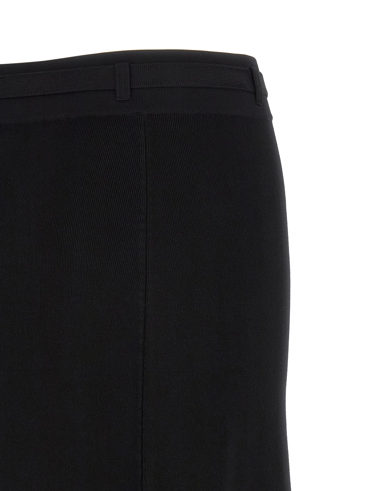 Elisabetta Franchi Black Viscose Midi Skirt