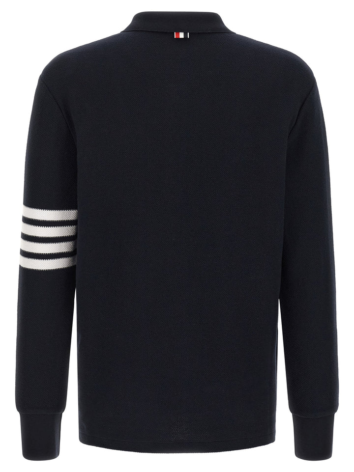 Thom Browne Blue Cotton Polo Shirt