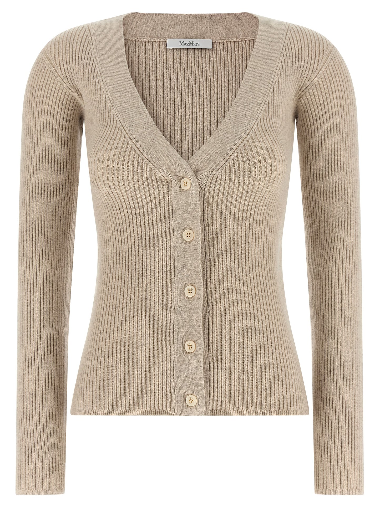 Max Mara Beige Wool Cardigan
